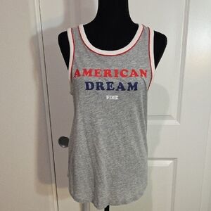 Victoria's Secret Pink Gray American Dream Tank Top Size S